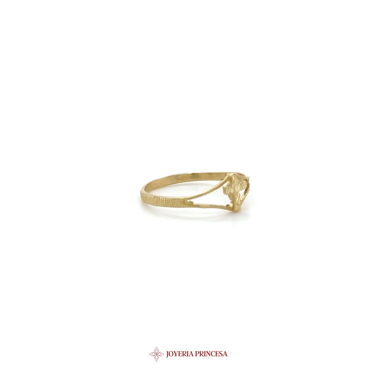 10K Yellow Gold Heart-Shaped Zirconia Ring