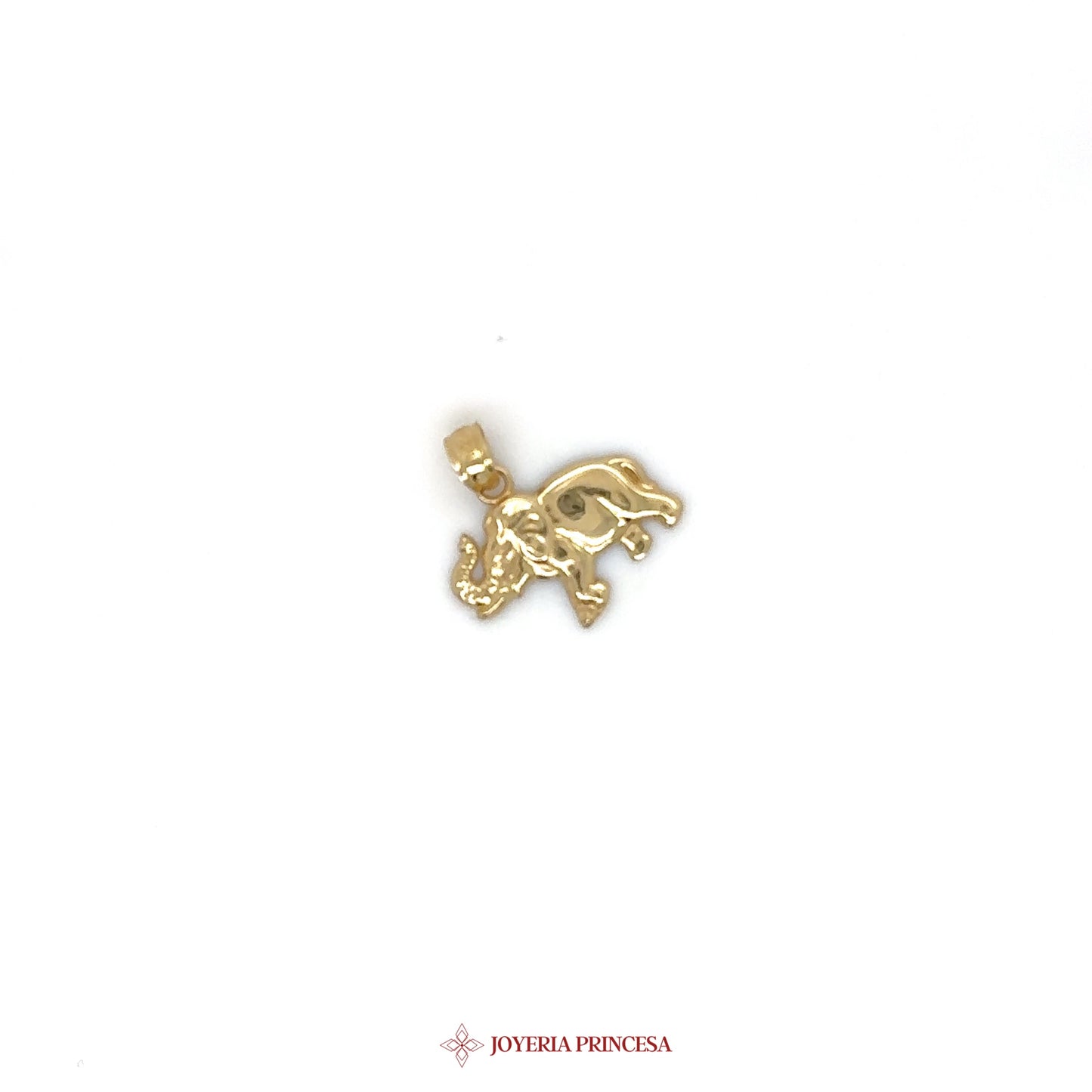 14K Gold Elephant Charm Pendant