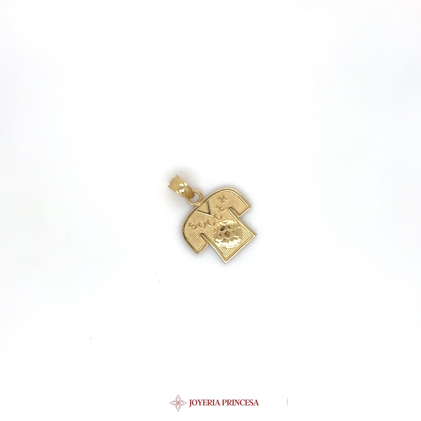 14K Gold Sports Jersey Pendant with Detail