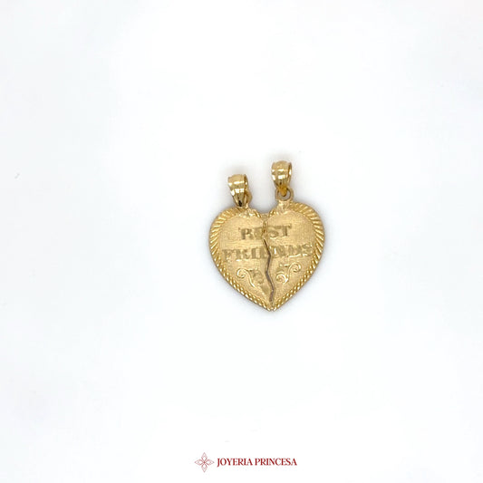 14K Gold Heart Pendant with CZ Accents (UN-2213)