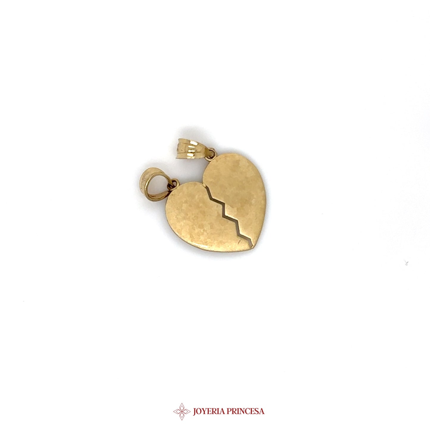 10K Heart Split Pendant with Gold Finish