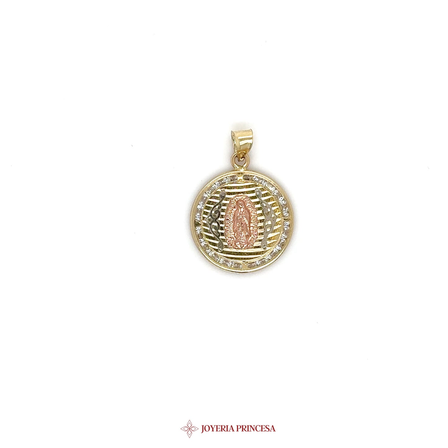 10K Mary the Virgin Pendant, Two-Tone Gold