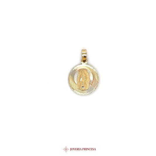 10K Double-Sided Virgin Mary and Jesus Pendant (UN-2293)