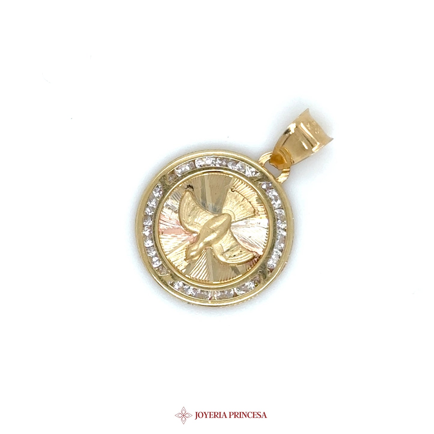 10K Bautizo Pendant with Round Design