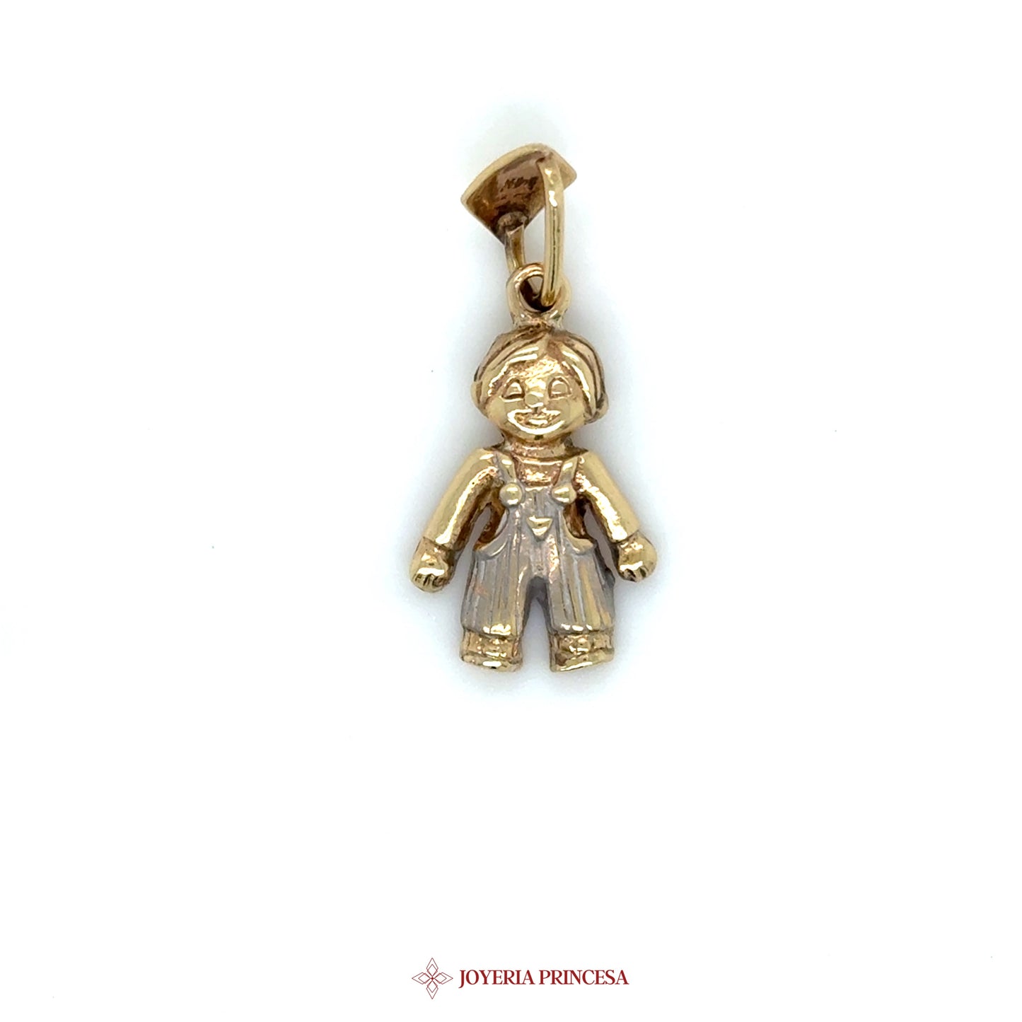 14K Gold Child Figurine Pendant