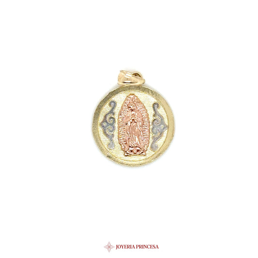 10K Virgen de Guadalupe Pendant with Elegant Design