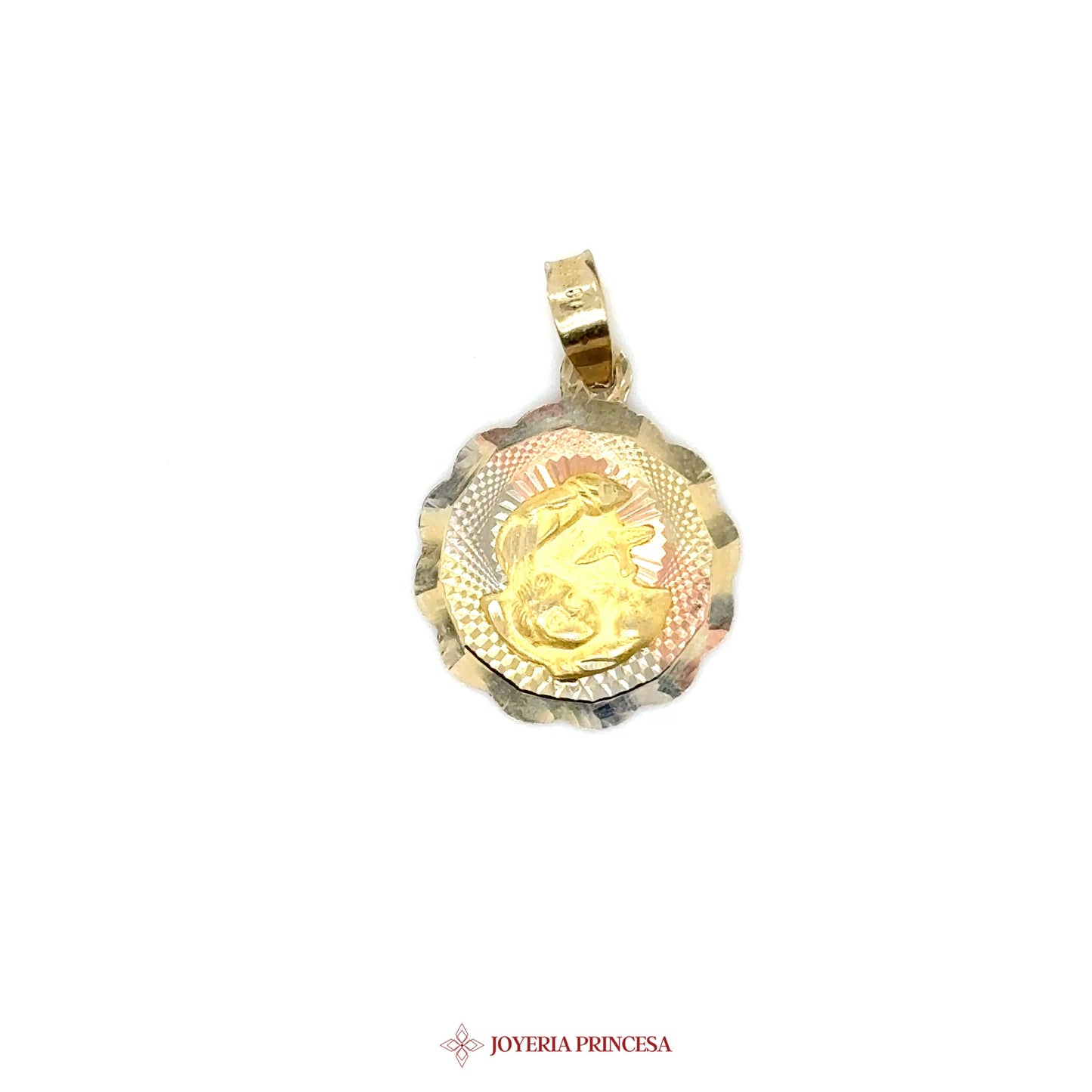 10K Gold Virgen de Guadalupe Pendant for Bautizo