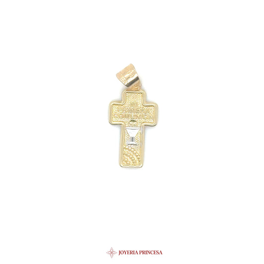 10K Gold Primera Comunión Cross Pendant