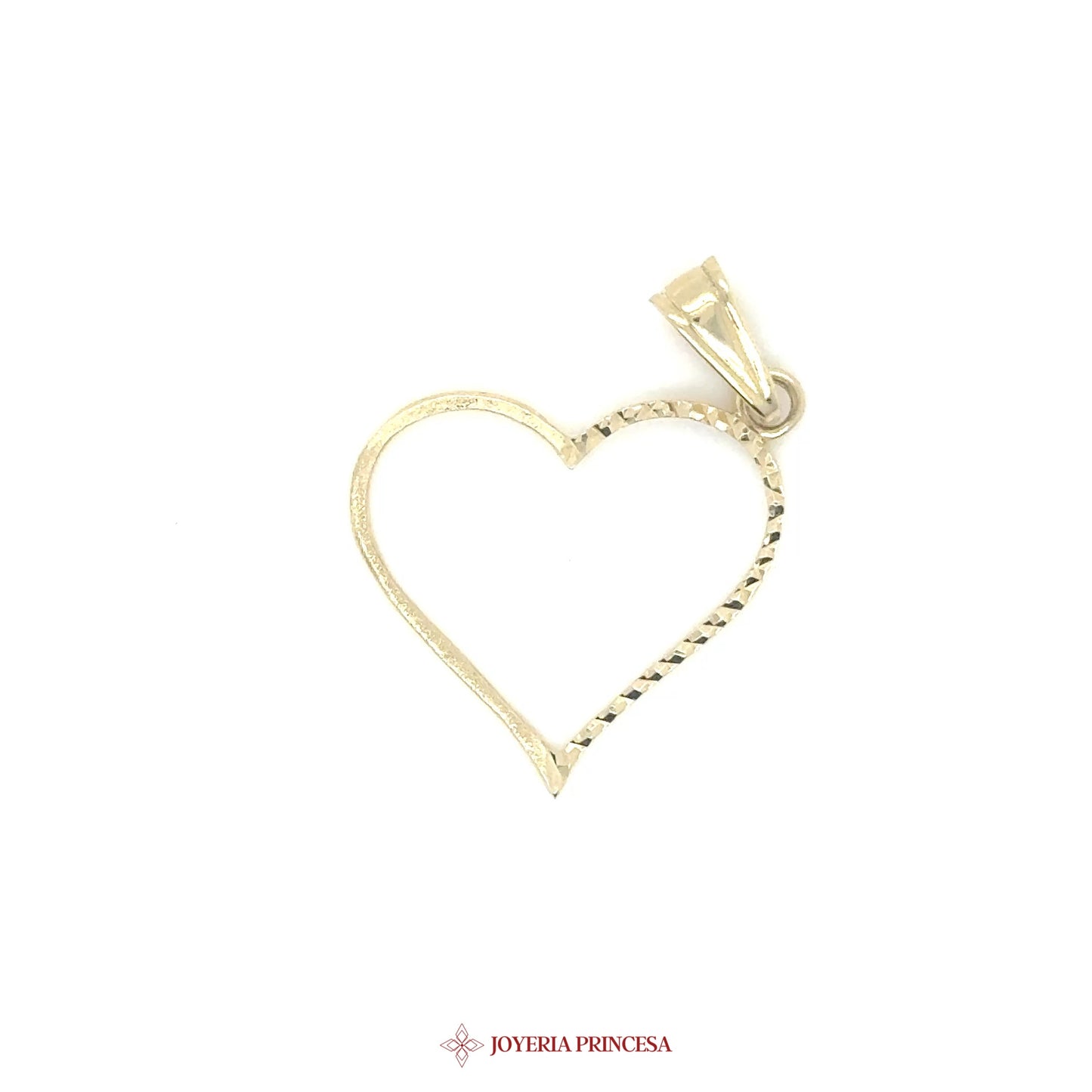 10K Heart Pendant with Textured Finish