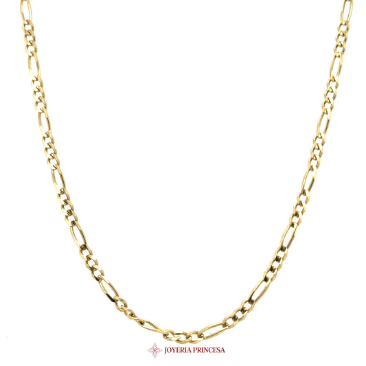 10K 22in Figaro Necklace in 10K Gold