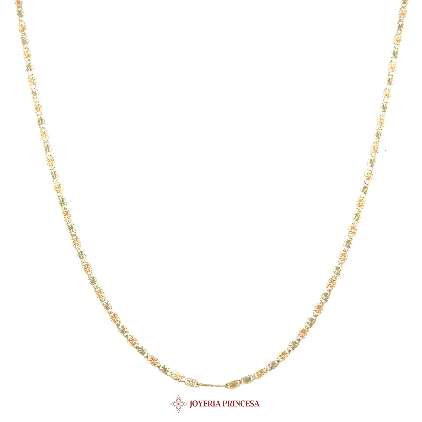 10K 16in Valentino 10K Gold Textured Necklace