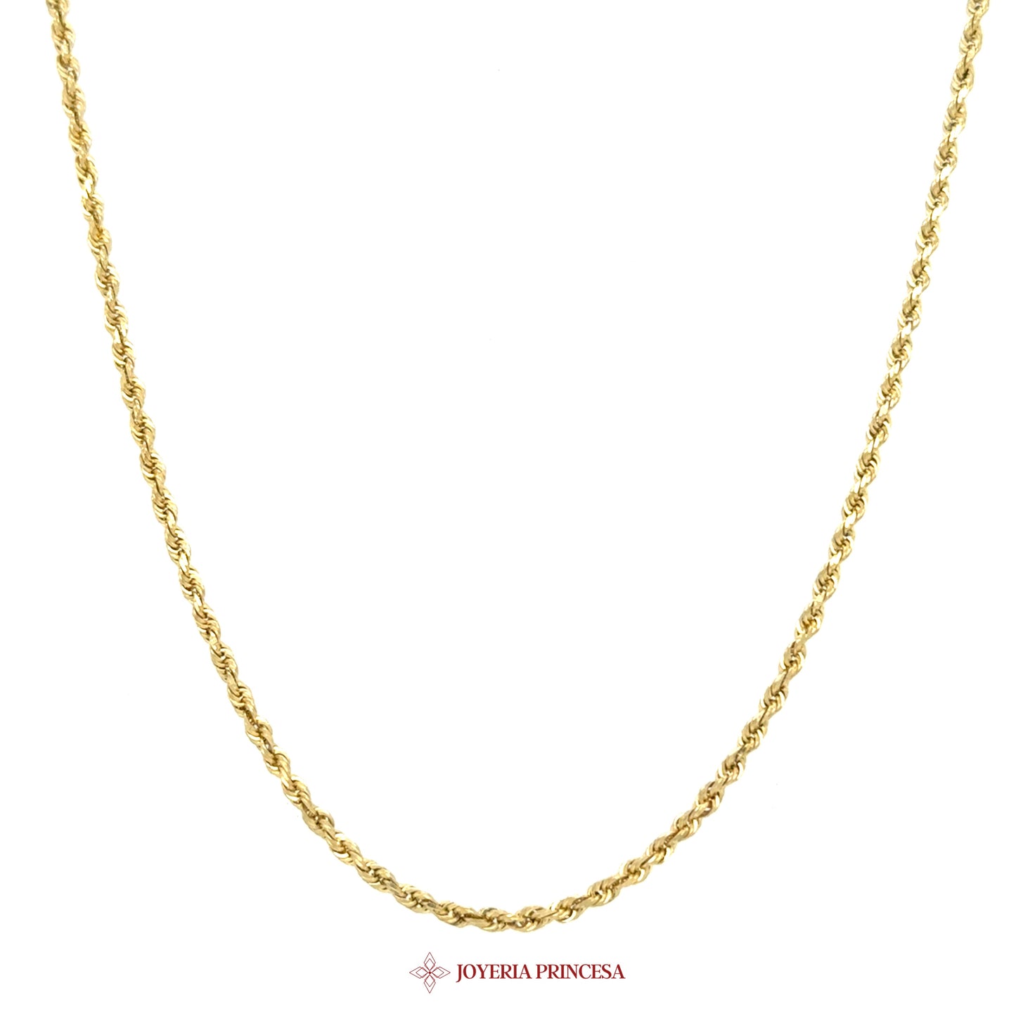 10K 18in Yellow Gold Rope Necklace