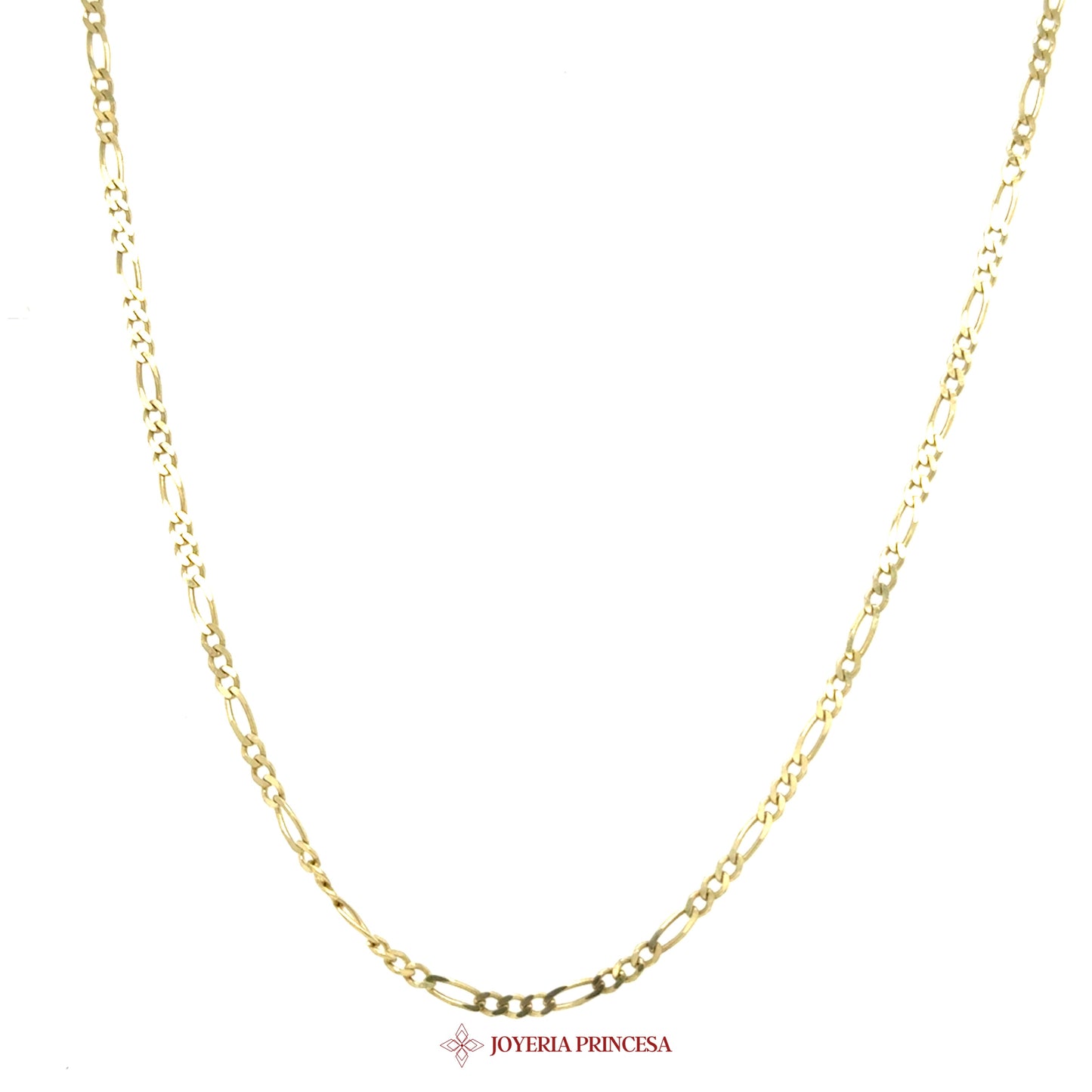 10K 16in Figaro Necklace - Elegant Gold Design