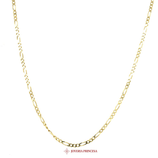 10K 16in Figaro Necklace - Elegant Gold Design