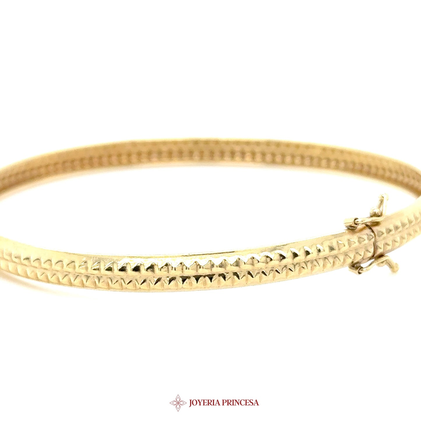 14K Textured Bangle Bracelet