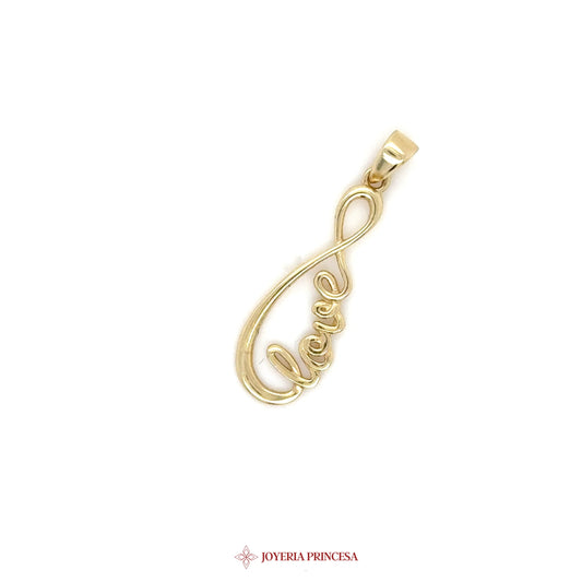 14K Gold Love Pendant