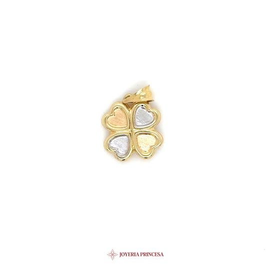 14K Gold and Silver Heart Motif Pendant (UN-3454)