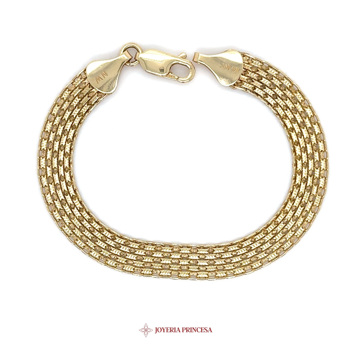 14K Gold Three-Strand Bracelet