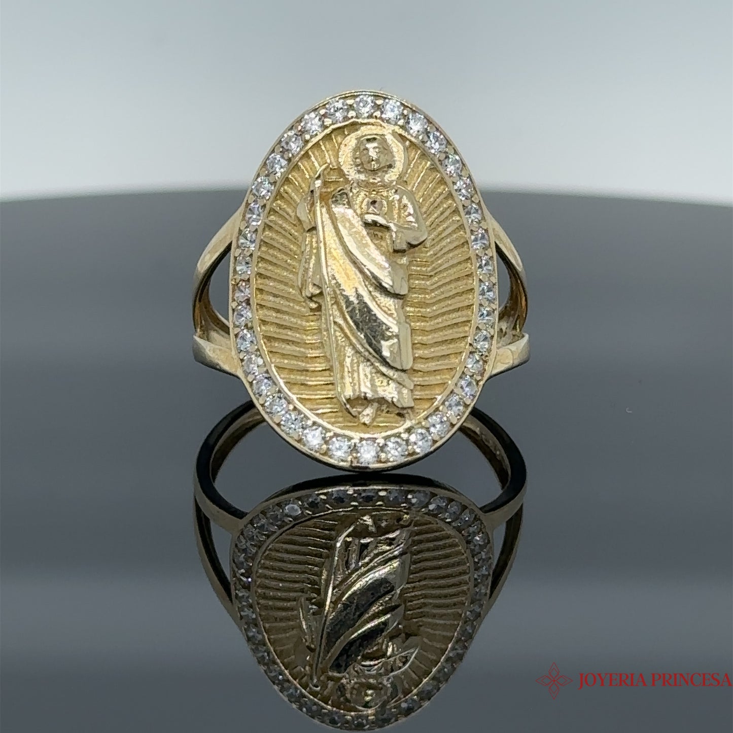 14K Oval San Judas Ring