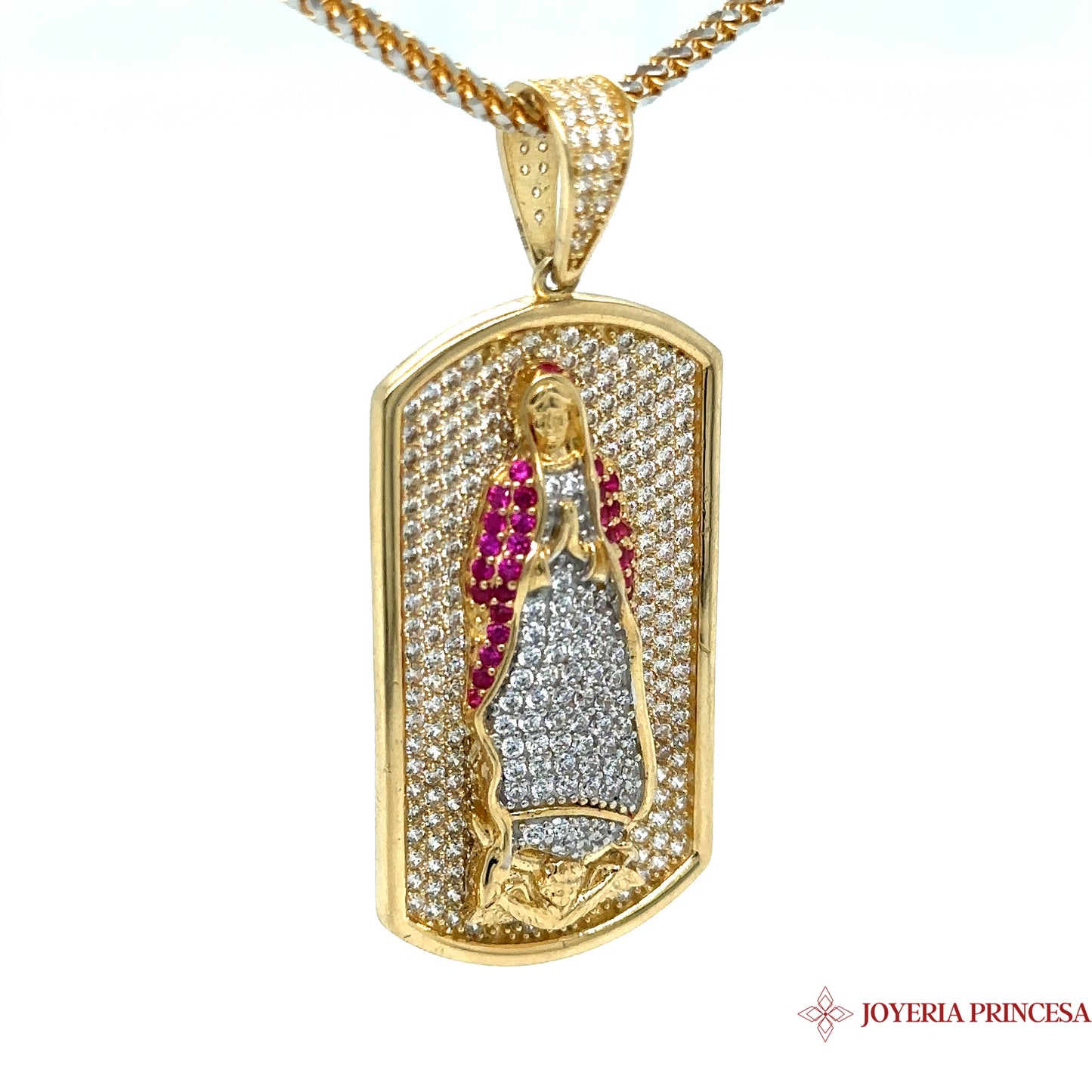 14K Angelic Virgin Mary Pendant