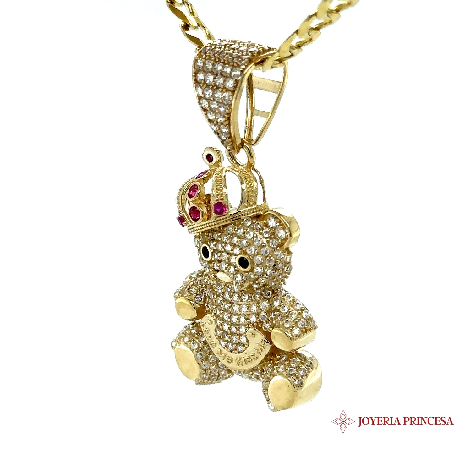 10K King Teddy Bear Pendant