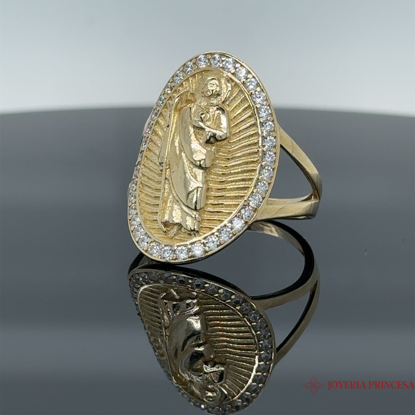 14K Oval San Judas Ring