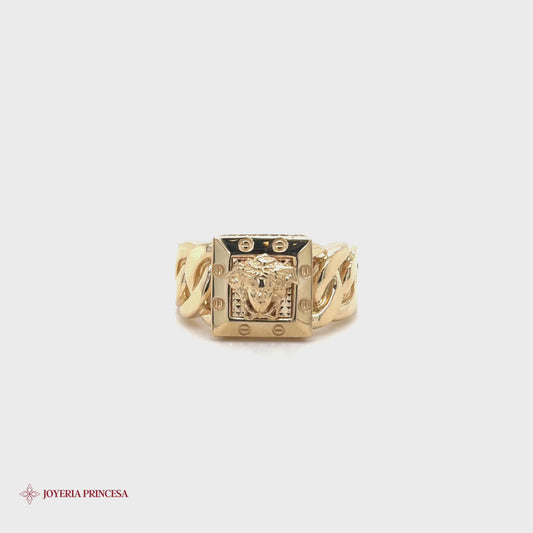 14K Gold Medusa Ring