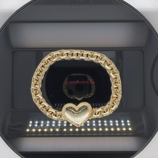 14K Gold Heart Bracelet