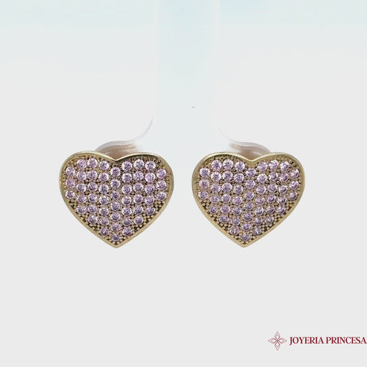 10K Heart Earrings