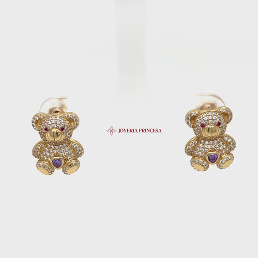 14K Gold Teddy Bear Diamond-Inspired Earrings — UN-0718_9zbiw3tu32_2025-10-01-16-48-58
