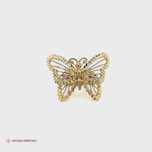 14K Butterfly Filligree Ring