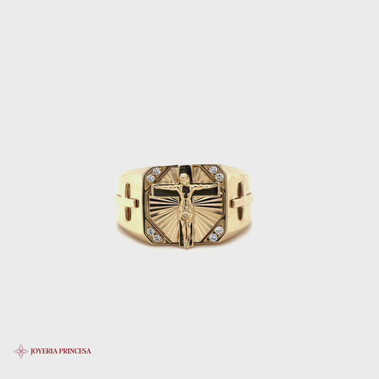 14K Crucifix Ring