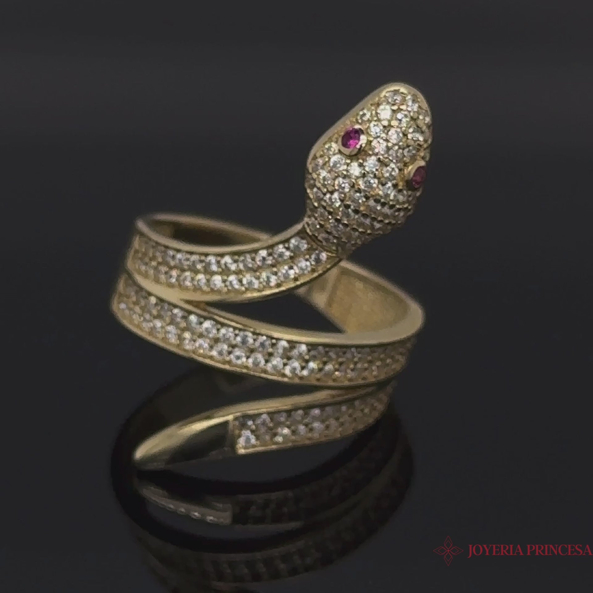 Anillo Serpiente 14K JoyeriaPrincesa