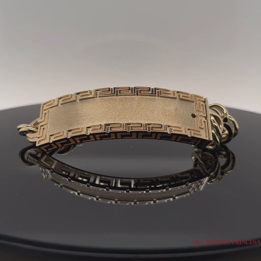 14K Large Customizable Men’s Gold Bracelet