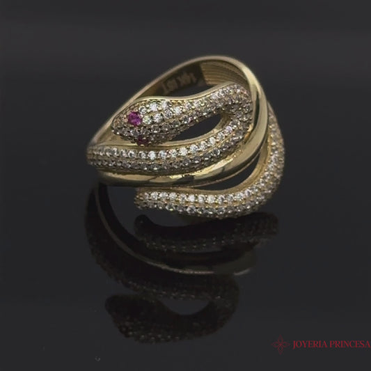 14K Snake Gold Ring