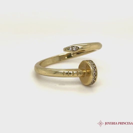 14K Nail Ring