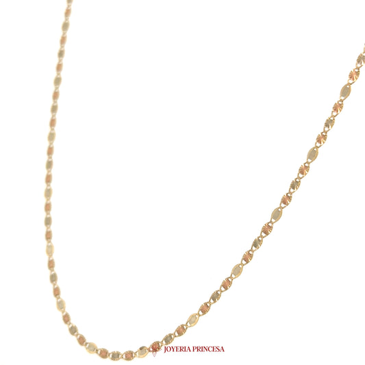 14K 24in 2mm Valentino Quinceañera Necklace with Elegant Design