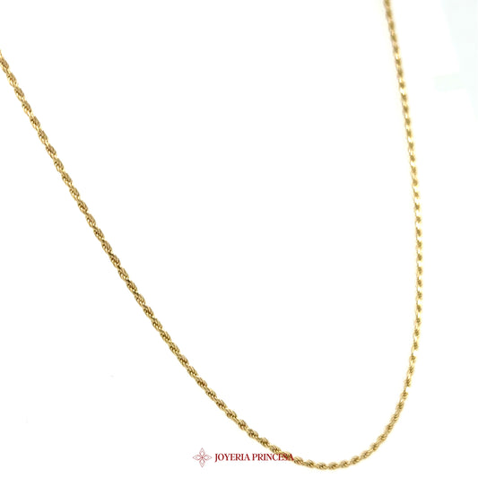 10K 18in 1.1mm Rope Necklace