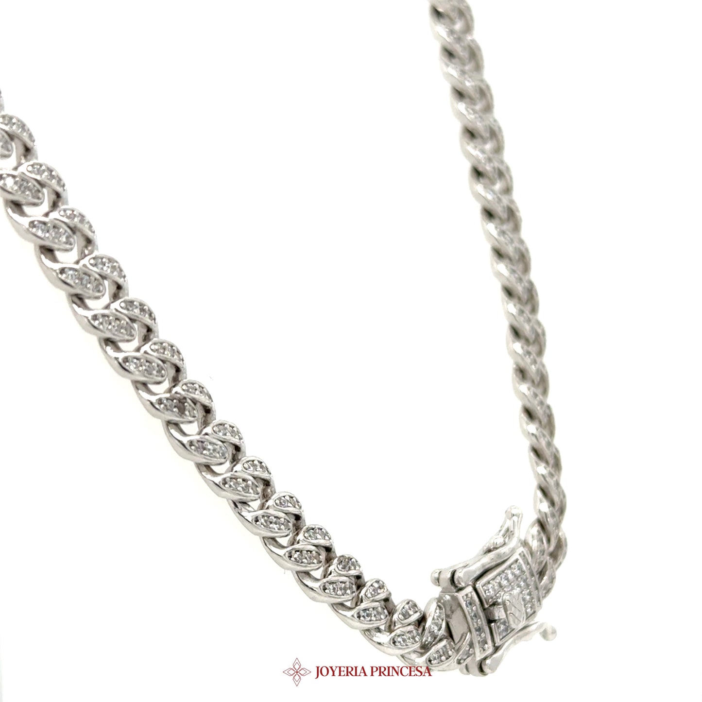 24inch 6.6mm Silver Necklace with Elegant Braided Design