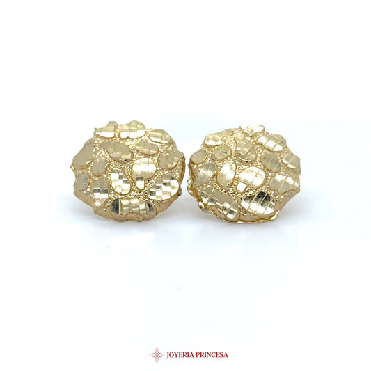 10K Gold Nugget Stud Earrings
