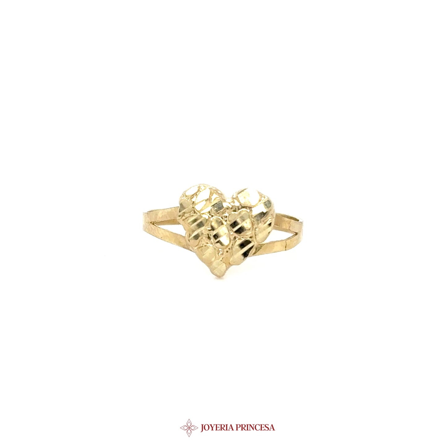 10K Gold Nugget Heart Ring (UN-3263)
