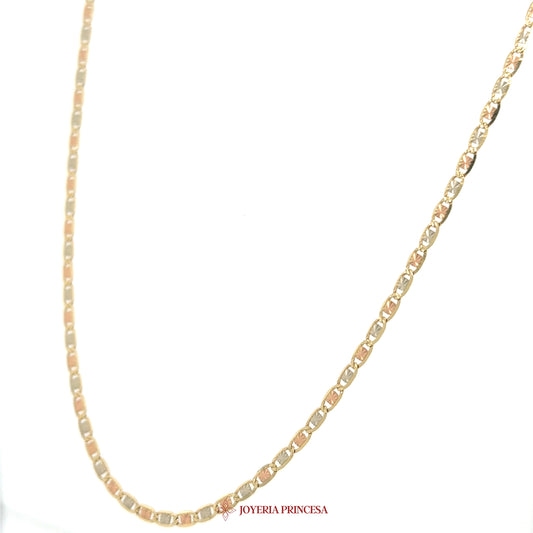 14K 18in 2.1mm Valentino Quinceañera Necklace with Elegant Links