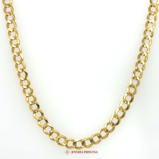 10K 24" 5.1mm Gold Link Necklace - Classic Oval Chain Design