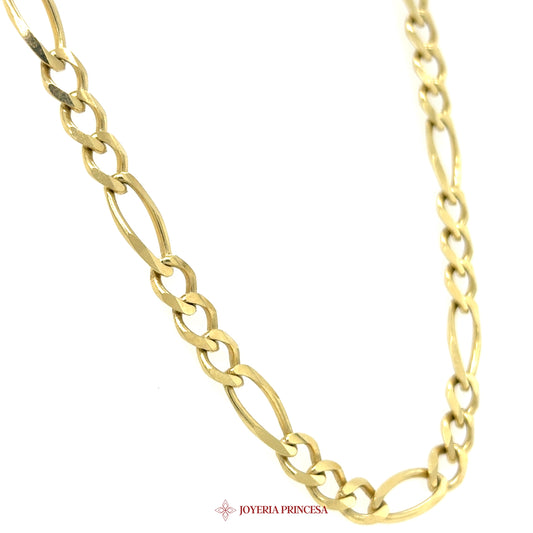 10K 22in 6.6mm Figaro Necklace - Elegant Yellow Gold Chain