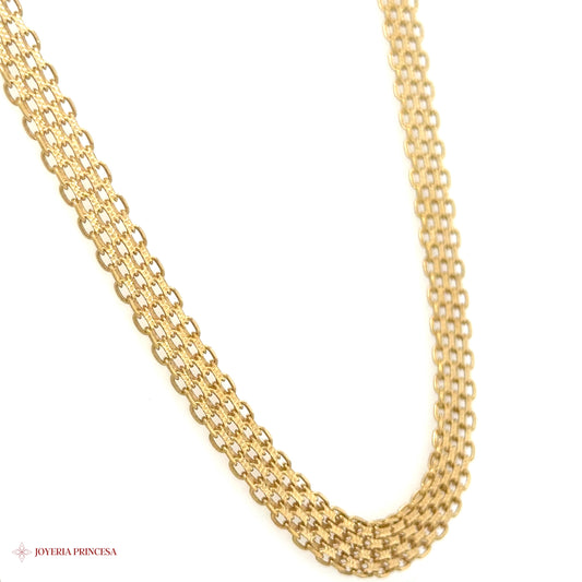 14K 26in 6.8mm Gold Bismark Necklace