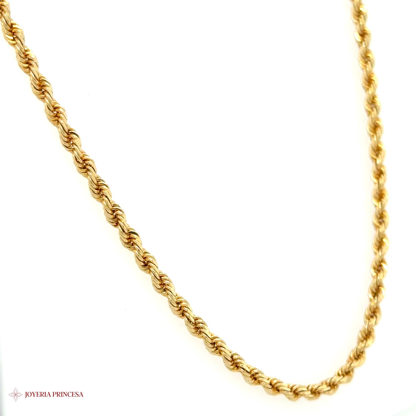 14K 24in 2.8mm Yellow Gold Rope Necklace