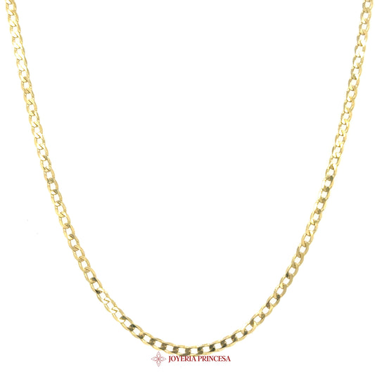 14K 18in 2.2mm Yellow Gold Curb Necklace