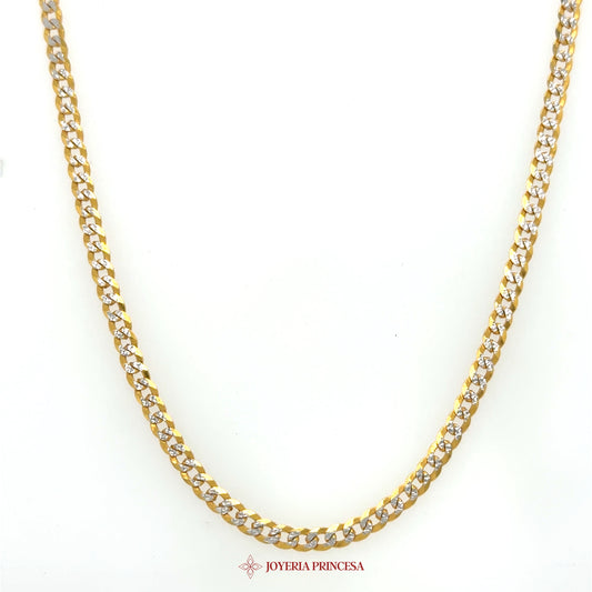 10K 18" 3.3mm Gold Kids Necklace with Twisted Link Design