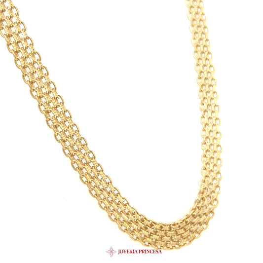 14K 24in 7mm Gold Layered Chain Necklace
