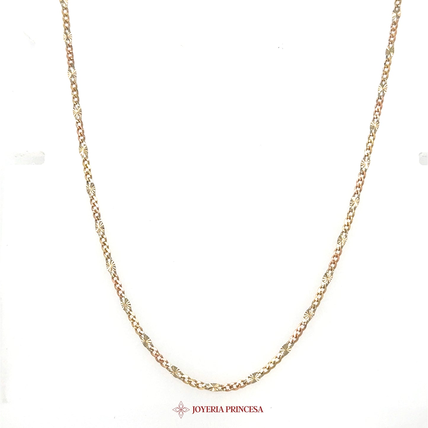 14K Curb  Valentino Star  Necklace